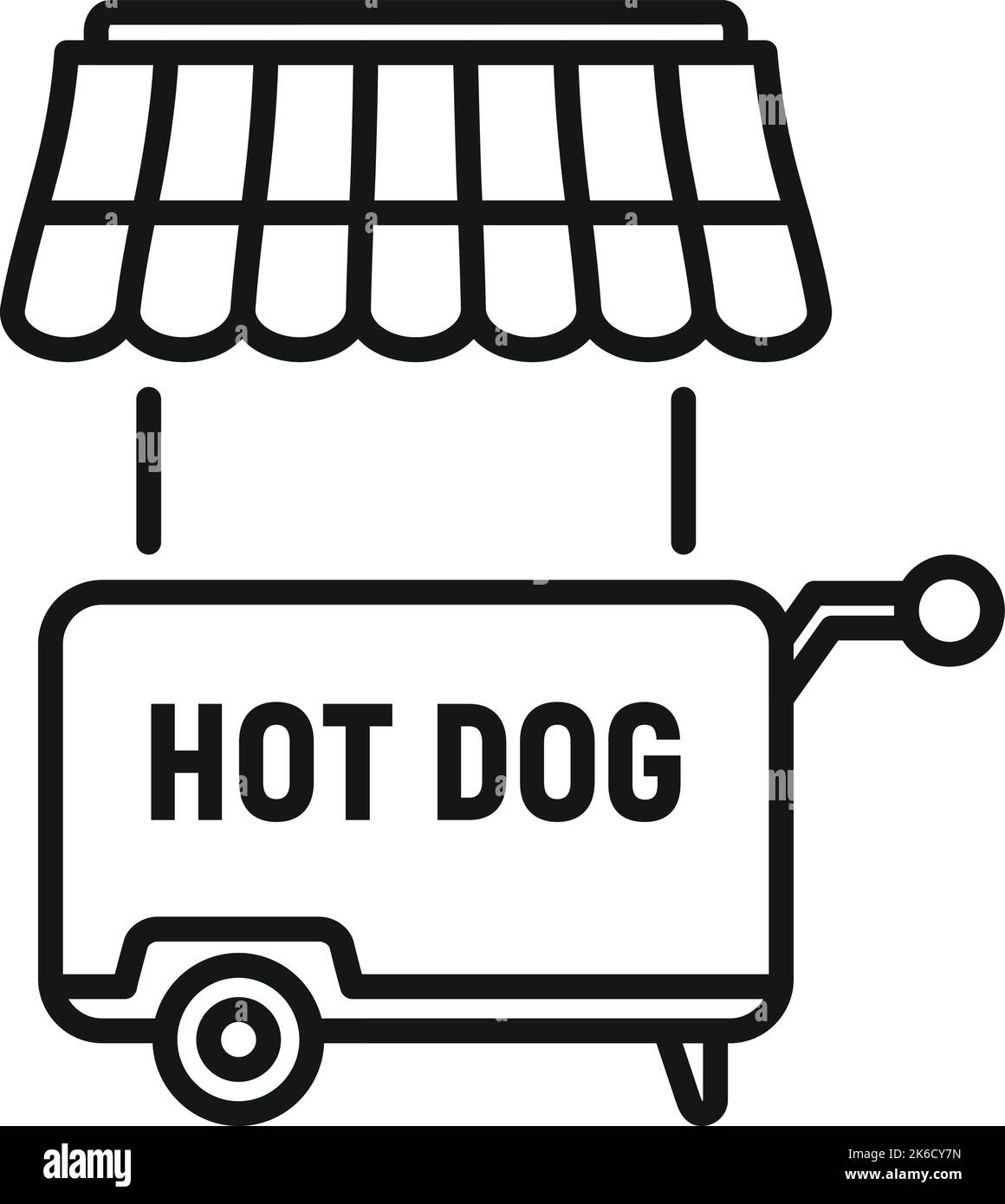 Hot dog stand icon outline vector. Street kiosk. Market store Stock Vector