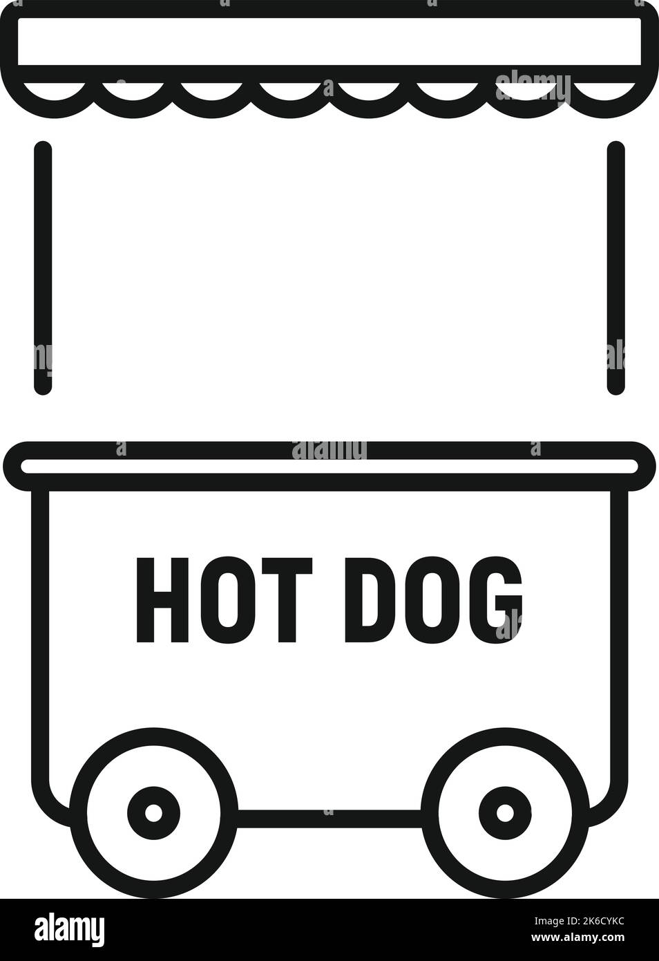 Market shop icon outline vector. Cart food. Fast mobile cart Stock Vector