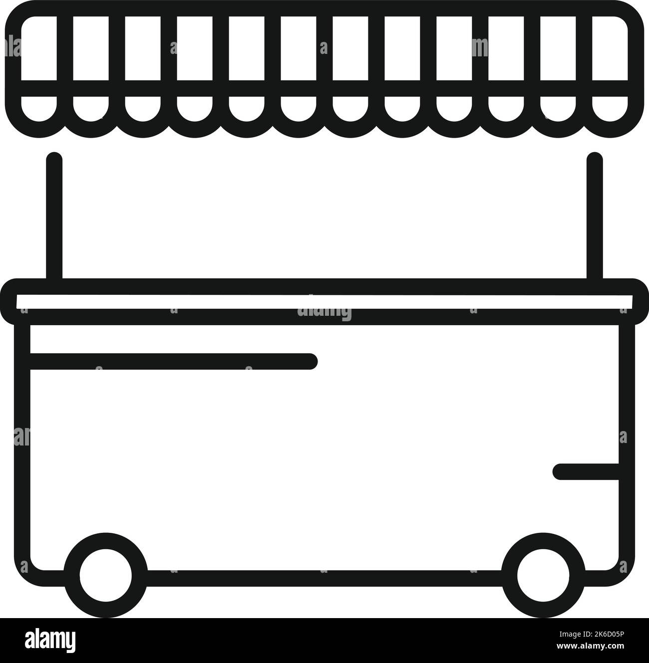 Street stand icon outline vector. Food stand. Hot dog cart Stock Vector