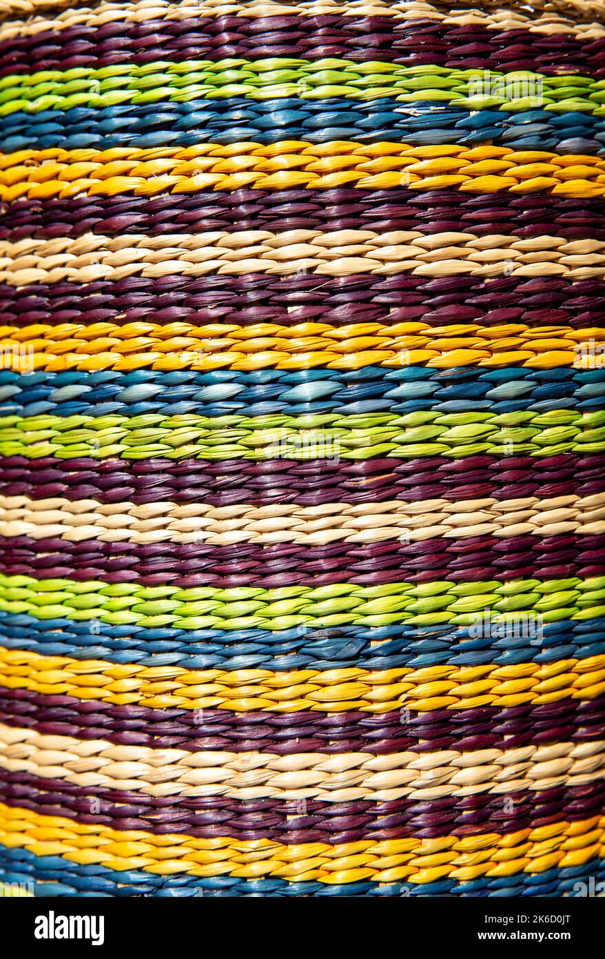 multicolored intertwined wicker lines background Stock Photo