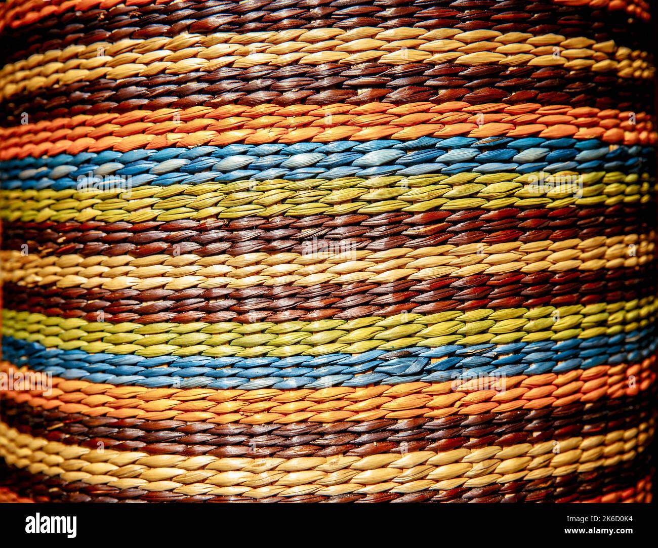 multicolored intertwined wicker lines background Stock Photo