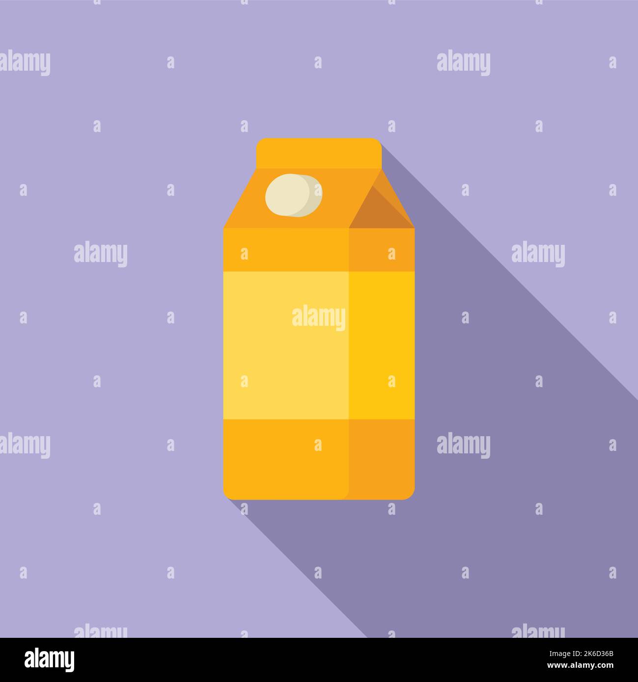 Juice pack airline food icon flat vector. Flight meal. Air plane Stock