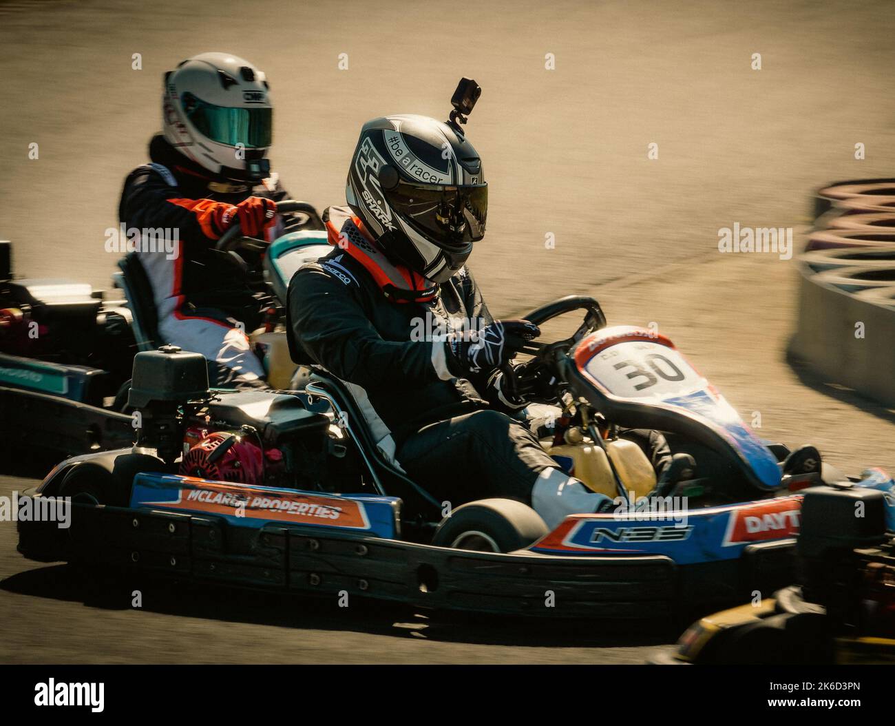 Kart racing competition at Daytona Milton Keynes Stock Photo Alamy