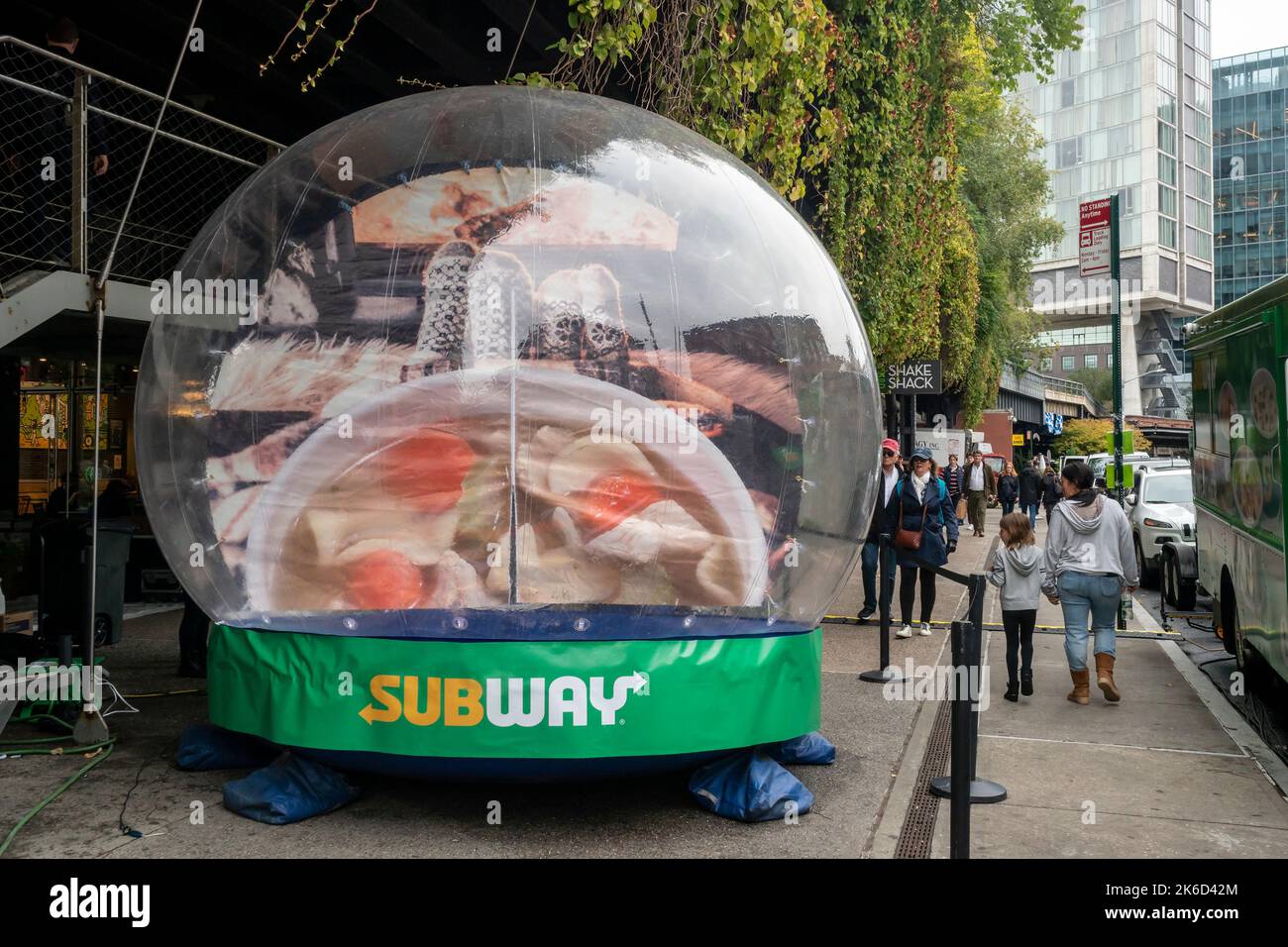 Subway brand activation in the Meatpacking District in New York on