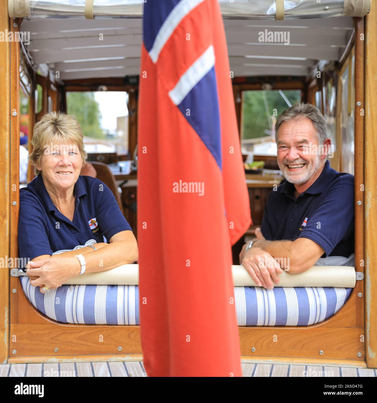 The owners of a vintage boat enjoy their day at the Classic Boat ...