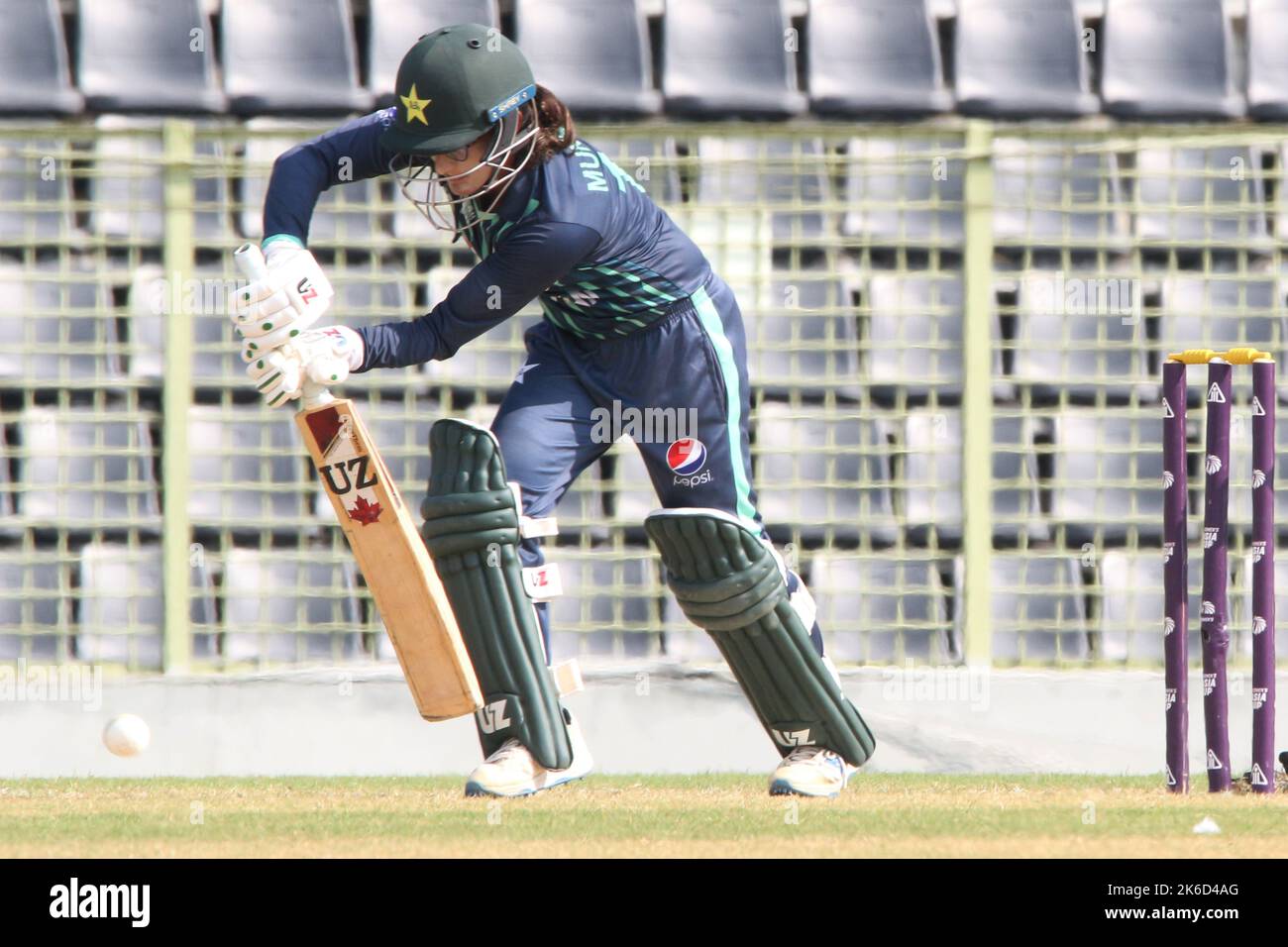 Sylhet, Bangladesh . 09th Oct, 2022. October 9, 2022, Sylhet, Bangladesh: Muneeba Ali Siddiqi of the Pakistan team in action during the match between Pakistan Vs UAE during the Women's T20 Cricket Asia Cup at Sylhet International Cricket Stadium, Bangladesh. on October 9, 2022, Sylhet, Bangladesh. (Photo by Md Rafayat Haque Khan/Eyepix Group/Sipa USA) Credit: Sipa USA/Alamy Live News Stock Photo