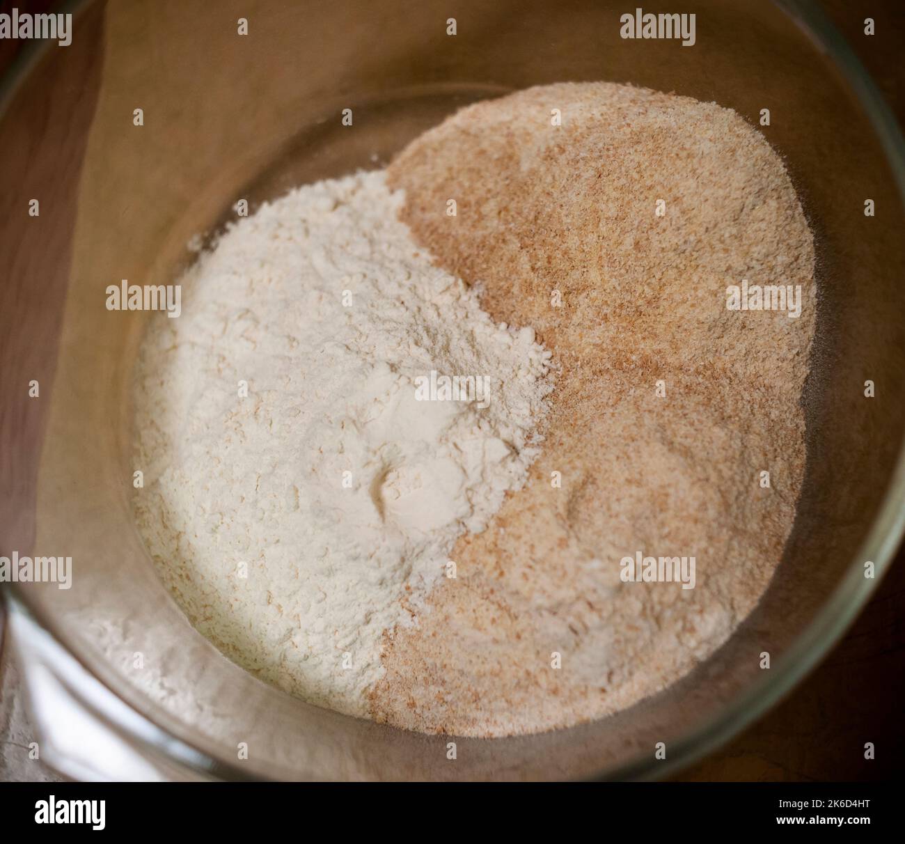 Various types of milled flour prior to combining, on Friday, October 7