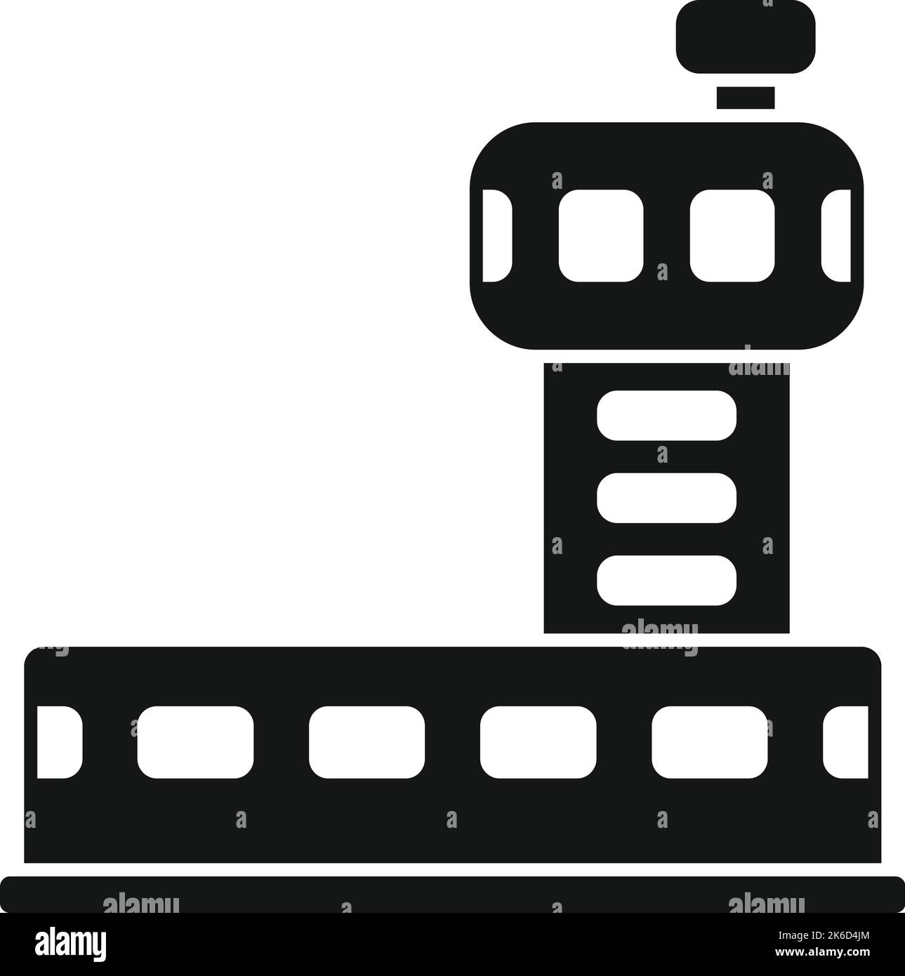 Airport tower icon simple vector airplane passenger air seat stock