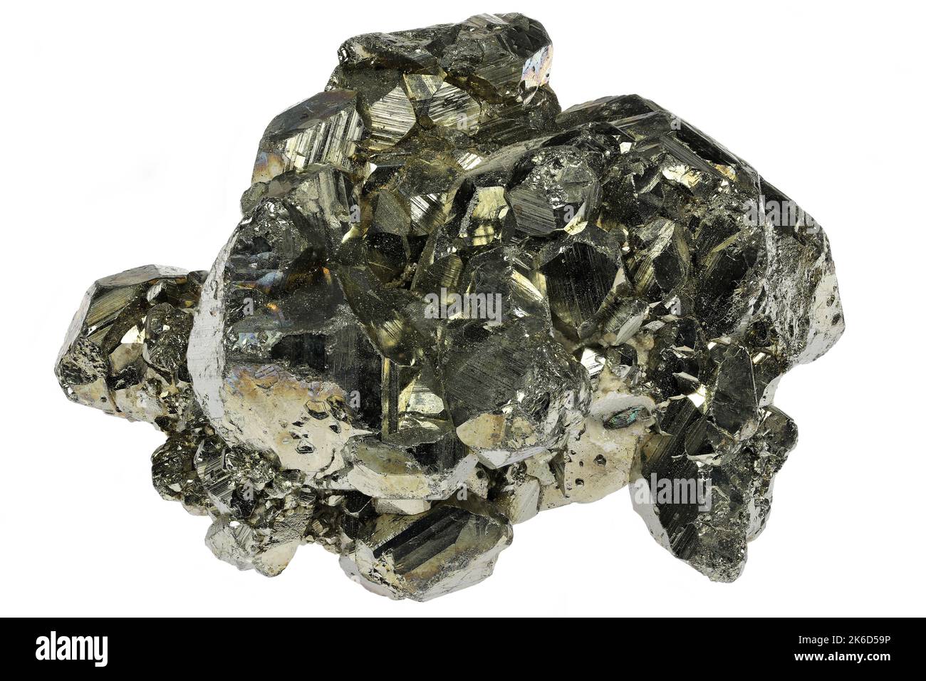 pyrite from Peru isolated on white background Stock Photo