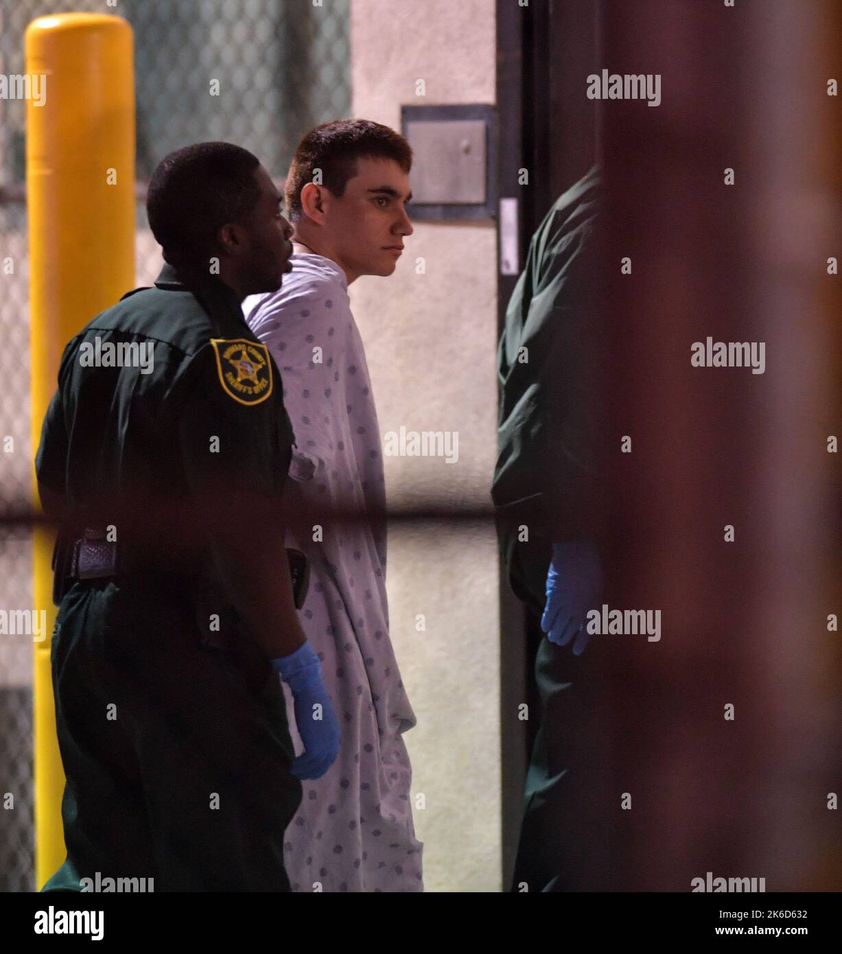 (EXCLUSIVE STILL PHOTOS) - NO SOCIAL MEDIA, INSTAGRAM, TWIITER OR FACEBOOK FORT LAUDERDALE, FL - FEBRUARY 14: Murder Suspect Nikolas Cruz, 19, Books Into Jail after School shooting at Marjory Stoneman Douglas High Which Killed 17 People on February 14, 2018 in Fort Lauderdale, People: Nikolas Cruz Credit: Storms Media Group/Alamy Live News Stock Photo