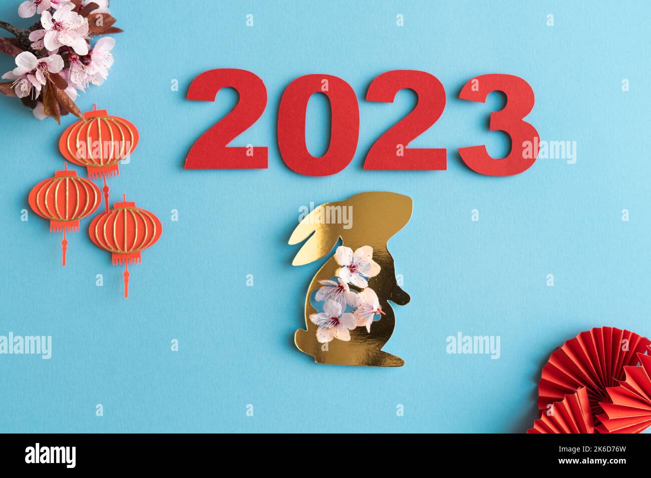 Chinese New Year Decorations 2023 Year of the Rabbit Decorations Balloons  Chinese Red Paper Lanterns Paper Fans Chinese New Year Backdrop for Spring  Festival Party Decorations New Years Eve Decor 