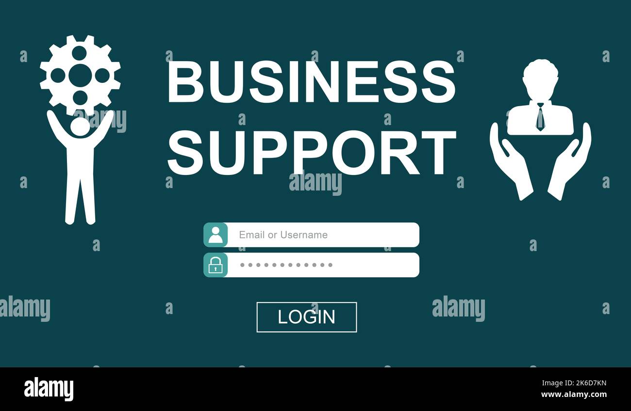Illustration of a business support concept Stock Photo - Alamy