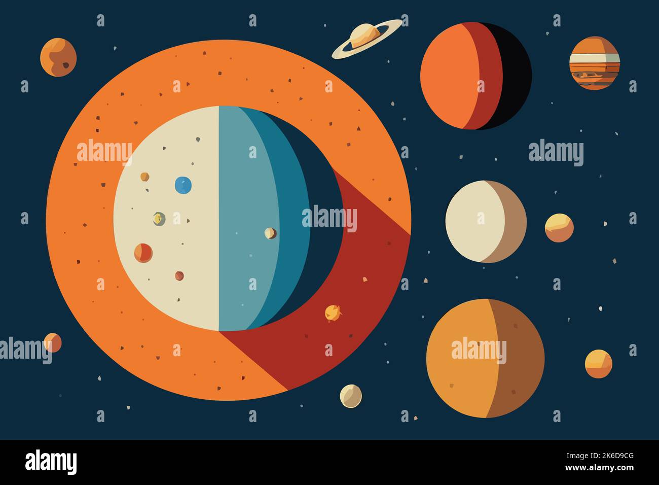 A Concept Drawing Of The Solar System Stock Vector Image And Art Alamy 2585