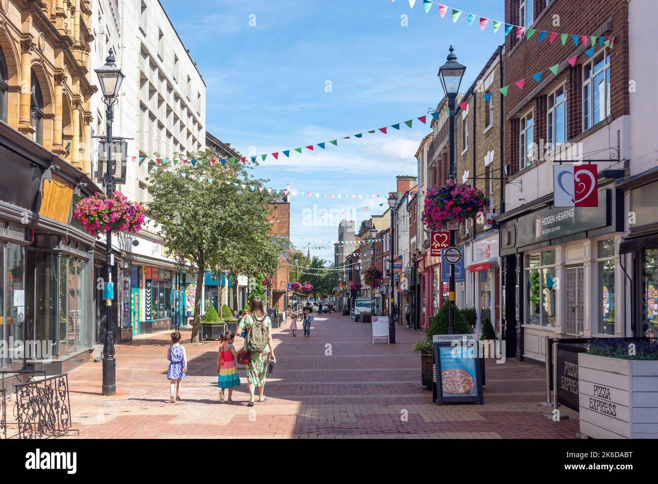 Pedestrianised High Street, Rugby, Warwickshire, England, United