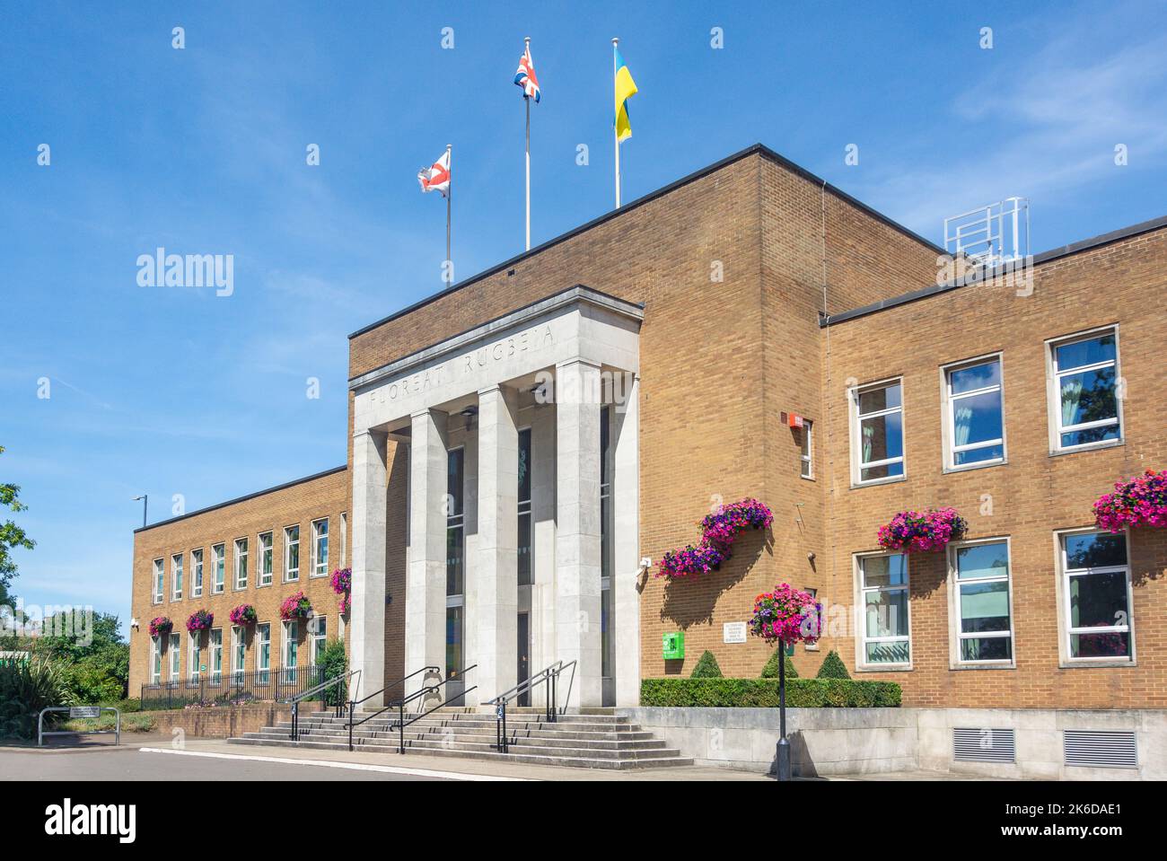 Rugby Town Hall, Evreux Way, Rugby, Warwickshire, England, United Kingdom Stock Photo