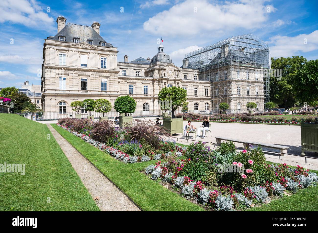 Paris, France - August 27 2022: Luxembourg Gardens located between ...