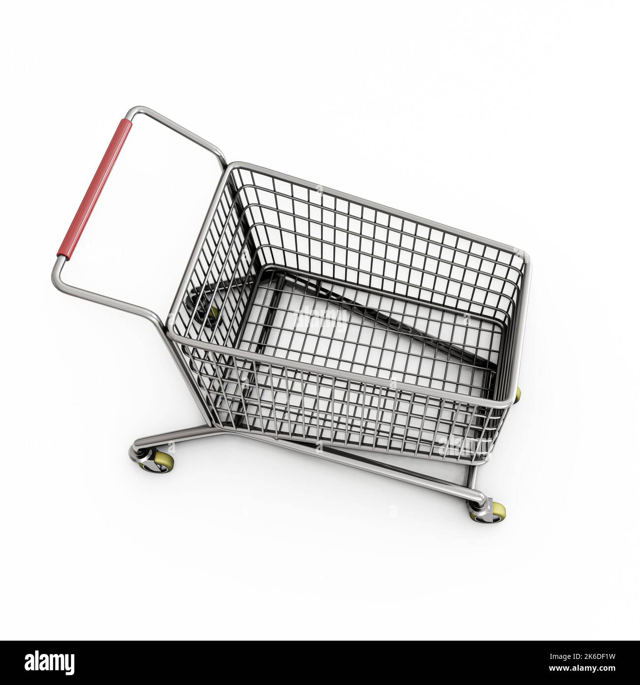 shopping kart isolated on white background 3d illustration Stock Photo