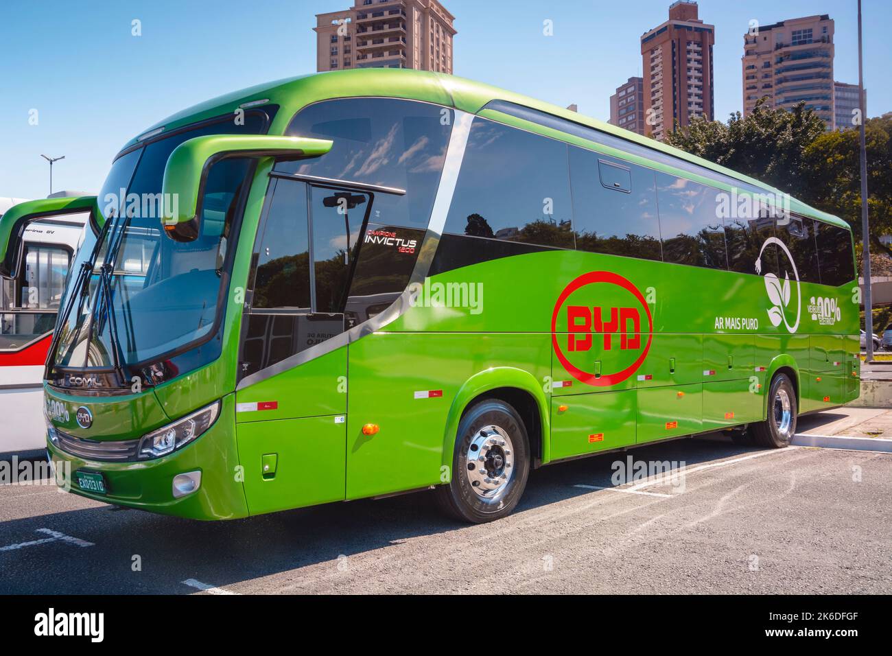 Comil Electric vehicle Comil Campione Invictus 1200 BYD D9W 2021, held in the ...