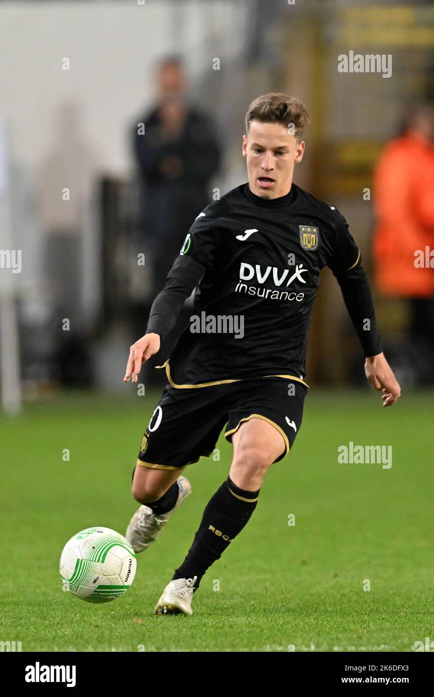 ANDERLECHT, BELGIUM - APRIL 11: 2-1 RSC Anderlecht, goal by Albert Sambi  Lokonga of RSC Anderlecht during the Jupiler Pro League match between RSC  And Stock Photo - Alamy