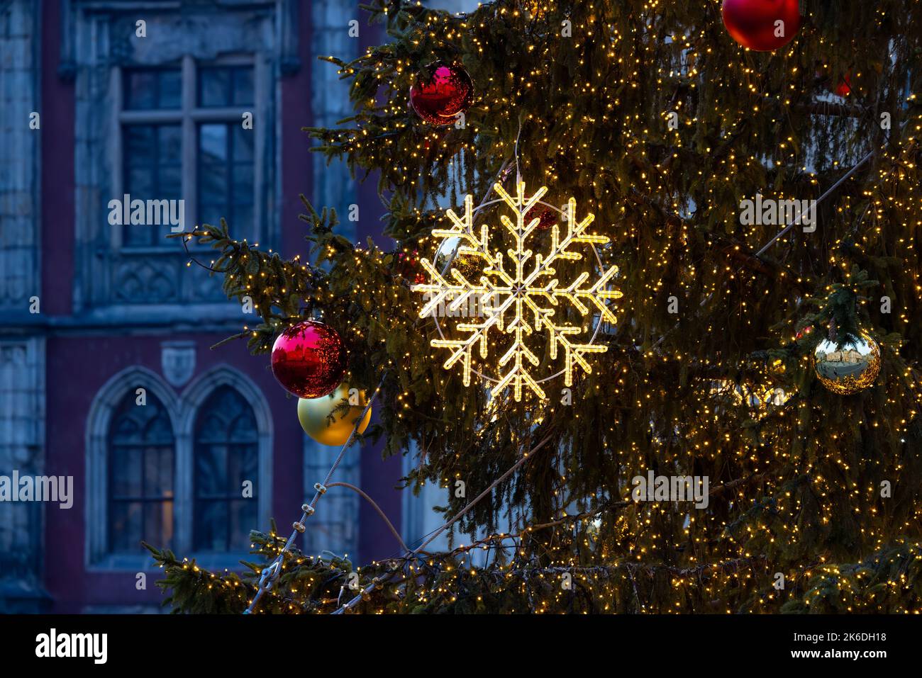 Christmas tree in Prague, Czech Republic Stock Photo Alamy