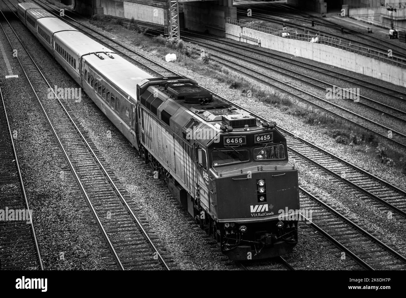 Via Rail Train Stock Photo