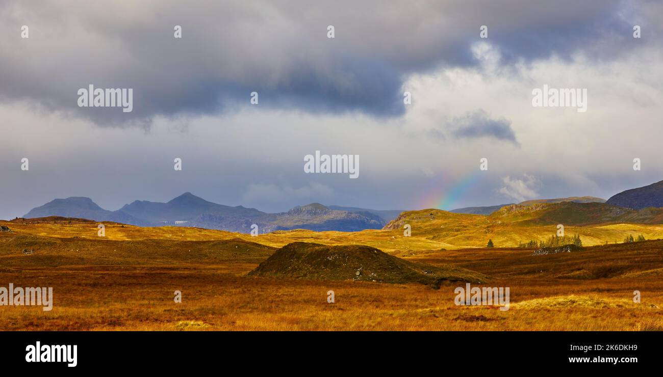 A beautiful shot of the Moelwyn Mawr from Migneint in the United Kingdom Stock Photo