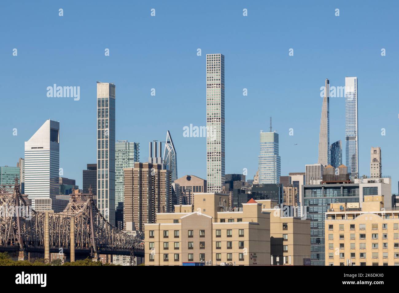 view with supertall residential skyscrapers of midtown Manhattan from