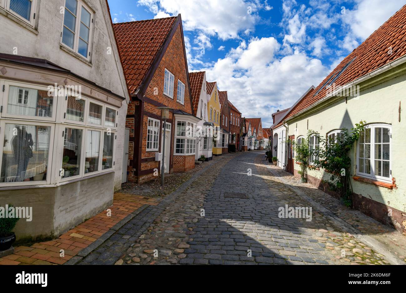 Ullgade (Wool Street), an adorable street in Tönder, the oldest town in ...