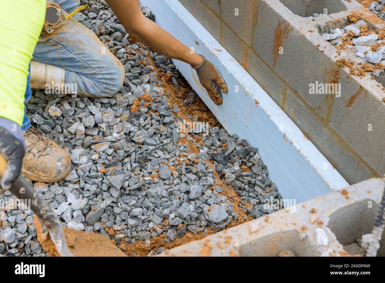 Prepare before foundation for concrete pouring waterproofing must be