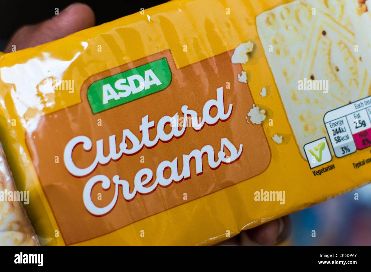 Custard Creams biscuit form ASDA Stock Photo