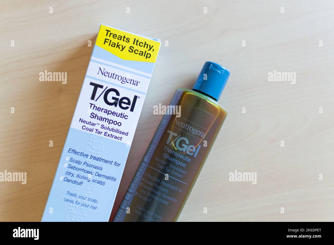 Photograph of Neutrogena T Gel therapeutic shampoo Stock Photo