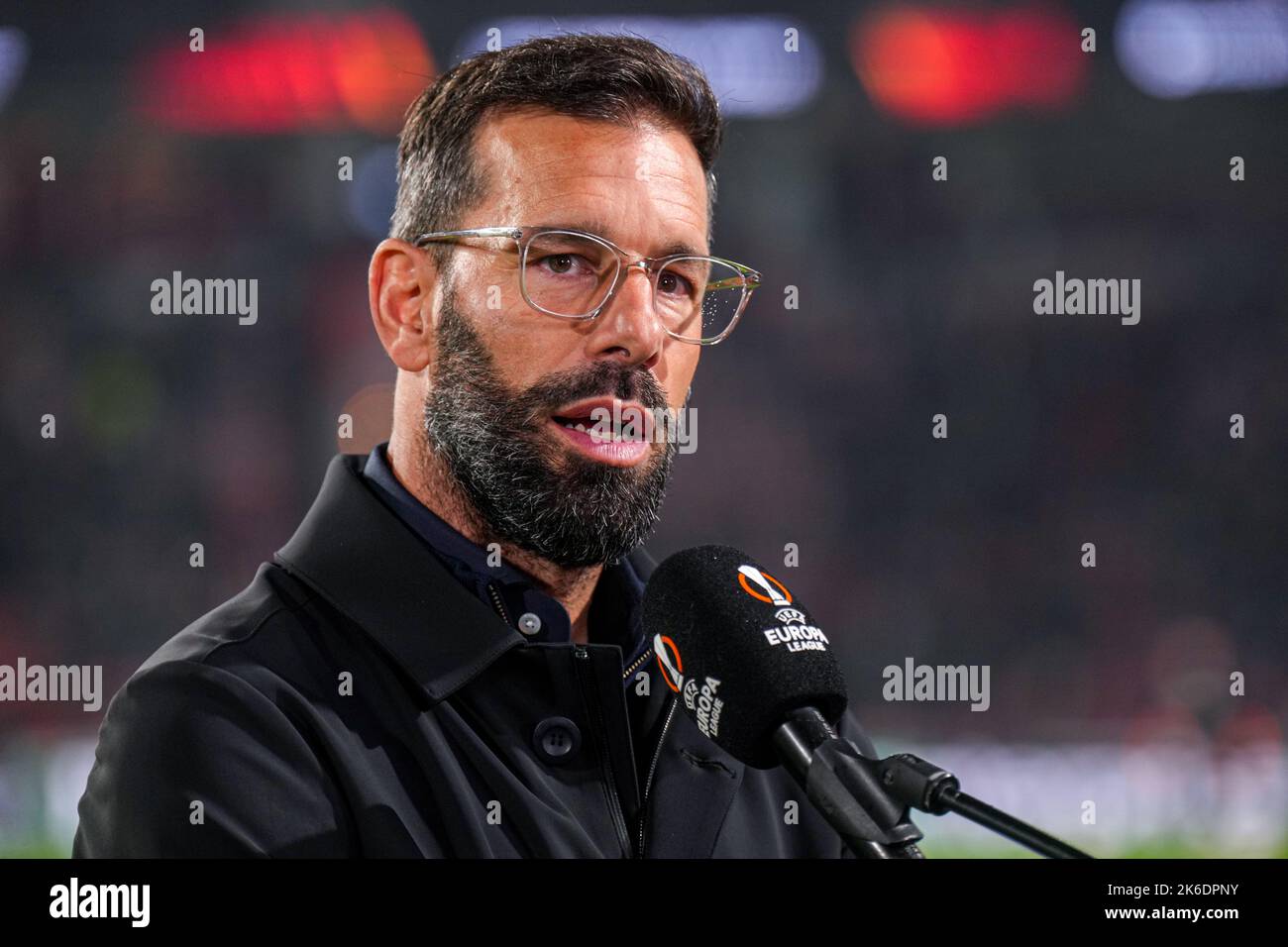 EINDHOVEN, NETHERLANDS - OCTOBER 13: Head Coach Ruud van Nistelrooy of PSV Eindhoven prior to the UEFA Europa League match between PSV Eindhoven and FC Zurich at Philips Stadion on October 13, 2022 in Eindhoven, Netherlands (Photo by Geert van Erven/Orange Pictures) Stock Photo