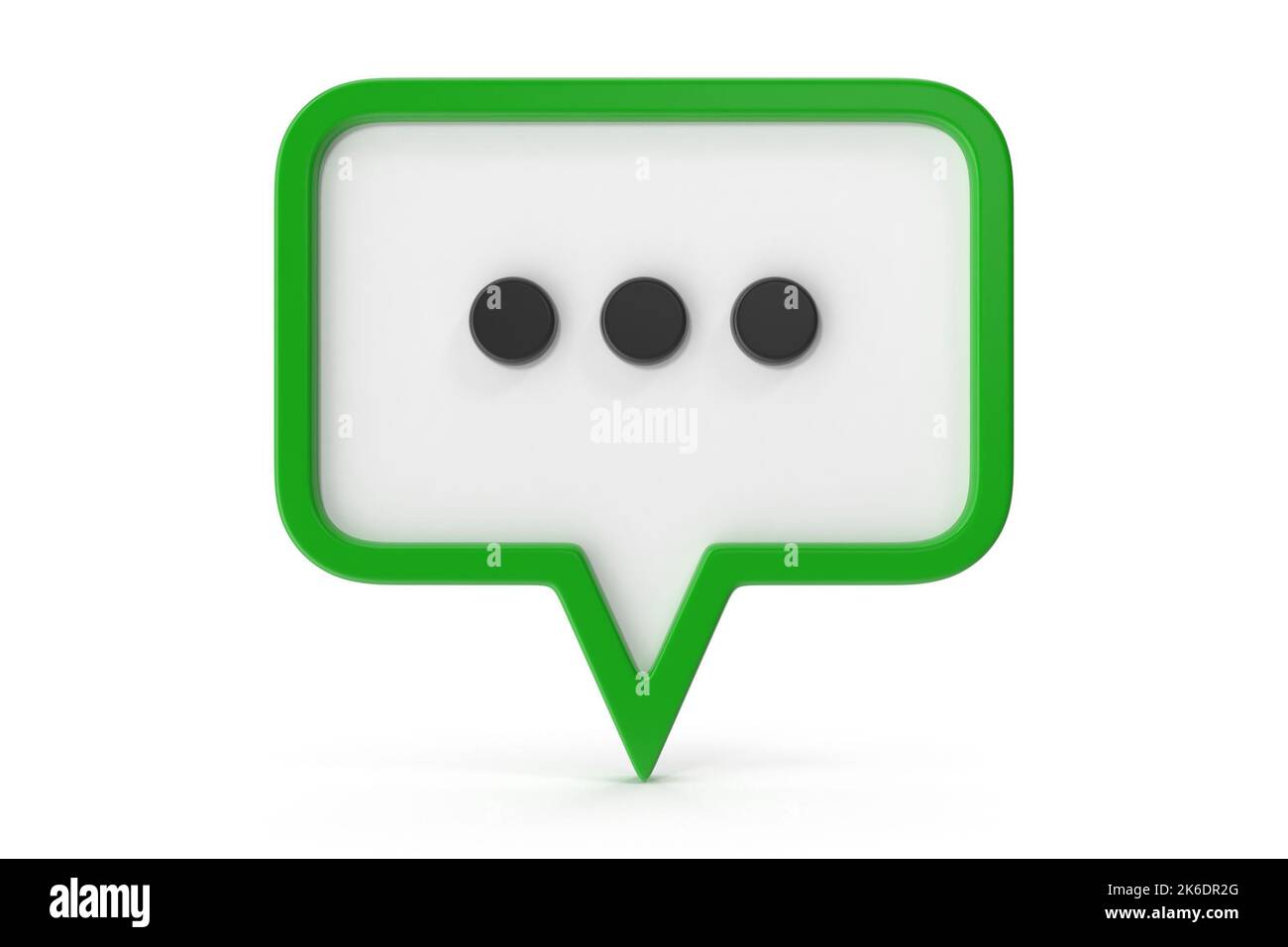 Green Speech Bubble , This is a 3d rendered computer generated image ...