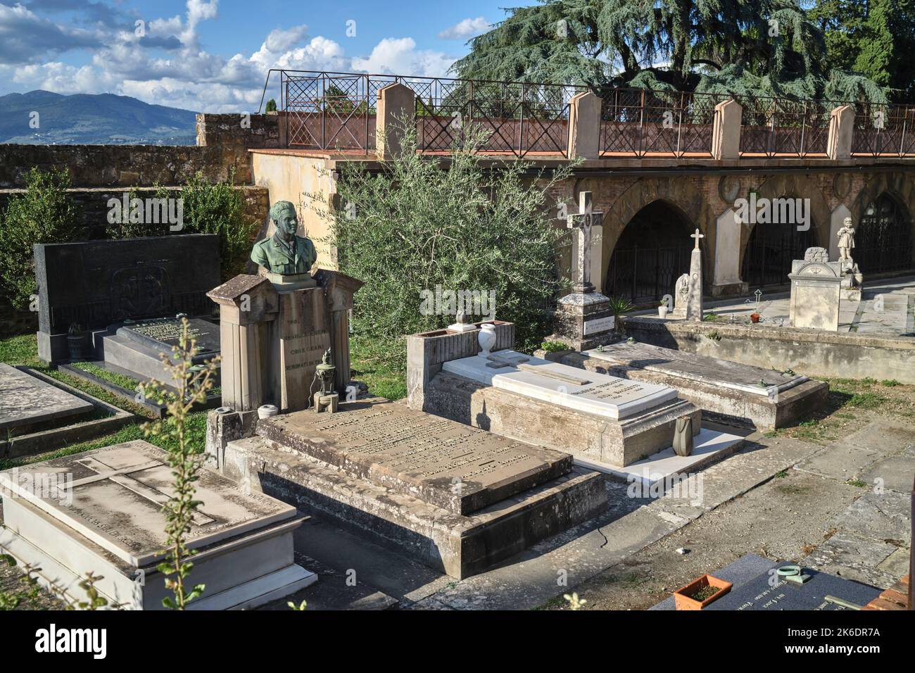 Cemetery at San Miniato in Florence Italy Stock Photo