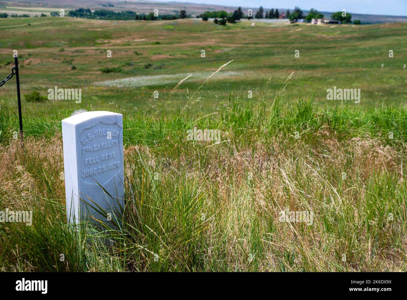 Photograph of the Little Bighorn Battlefield National Monument on a