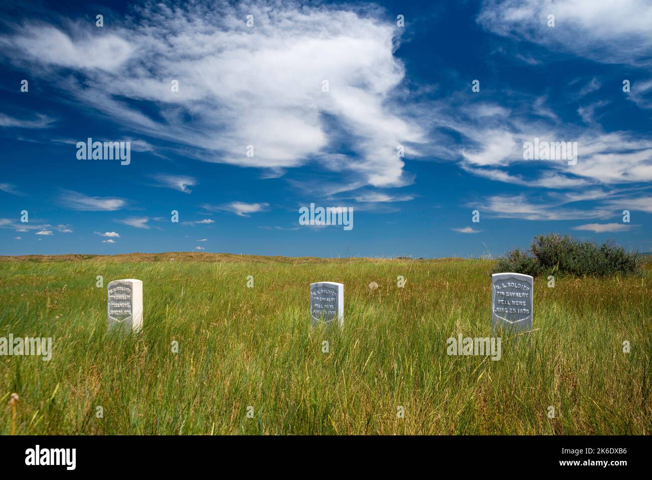 Photograph of the Little Bighorn Battlefield National Monument on a