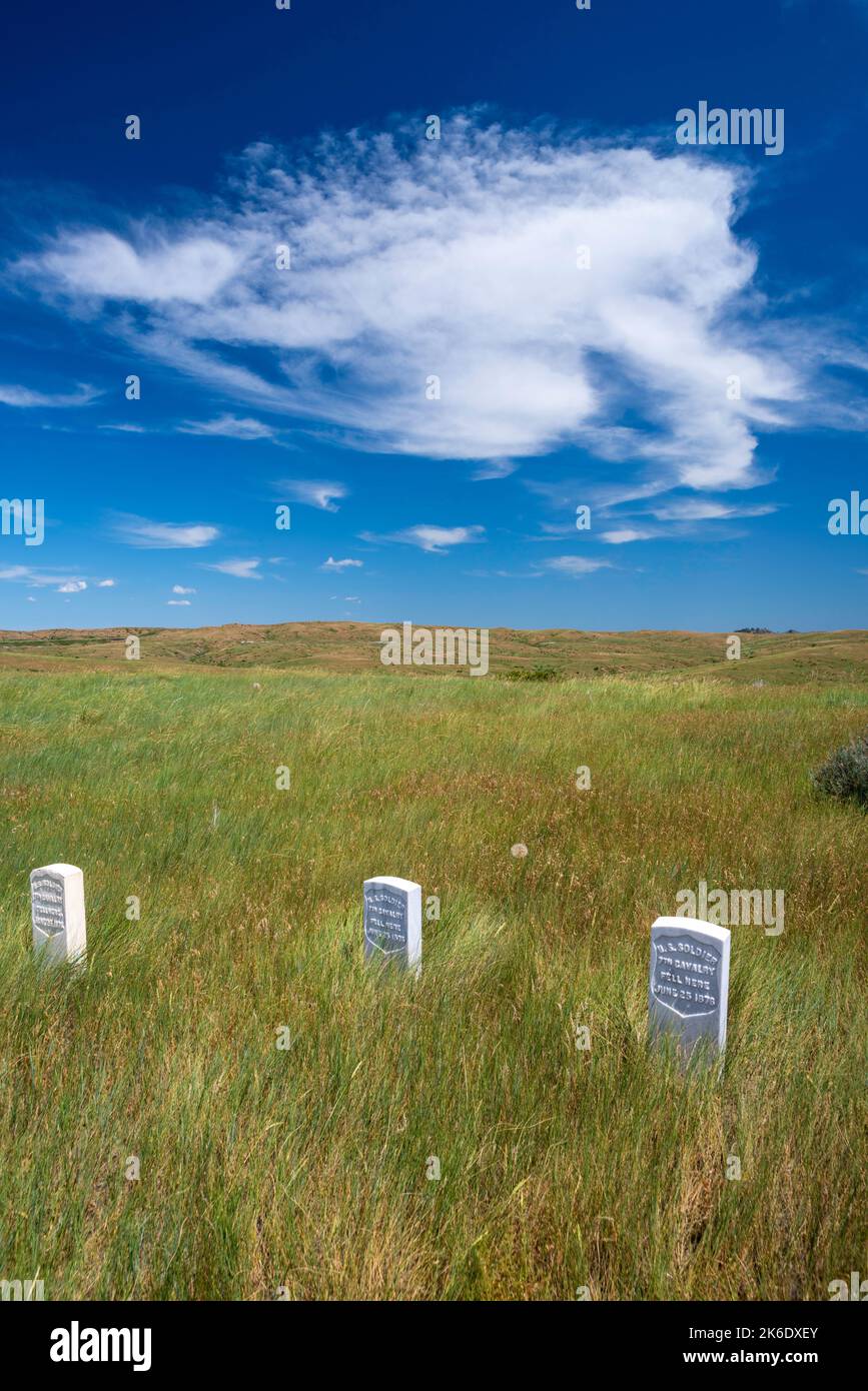 Photograph of the Little Bighorn Battlefield National Monument on a