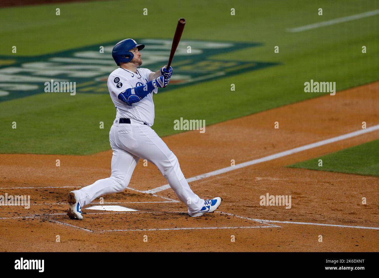 LOS ANGELES, CA - MAY 12: Los Angeles Dodgers third baseman Max Muncy (13)  bats during a regular season game between the Los Angeles Dodgers and  Philadelphia Phillies on May 12, 2022