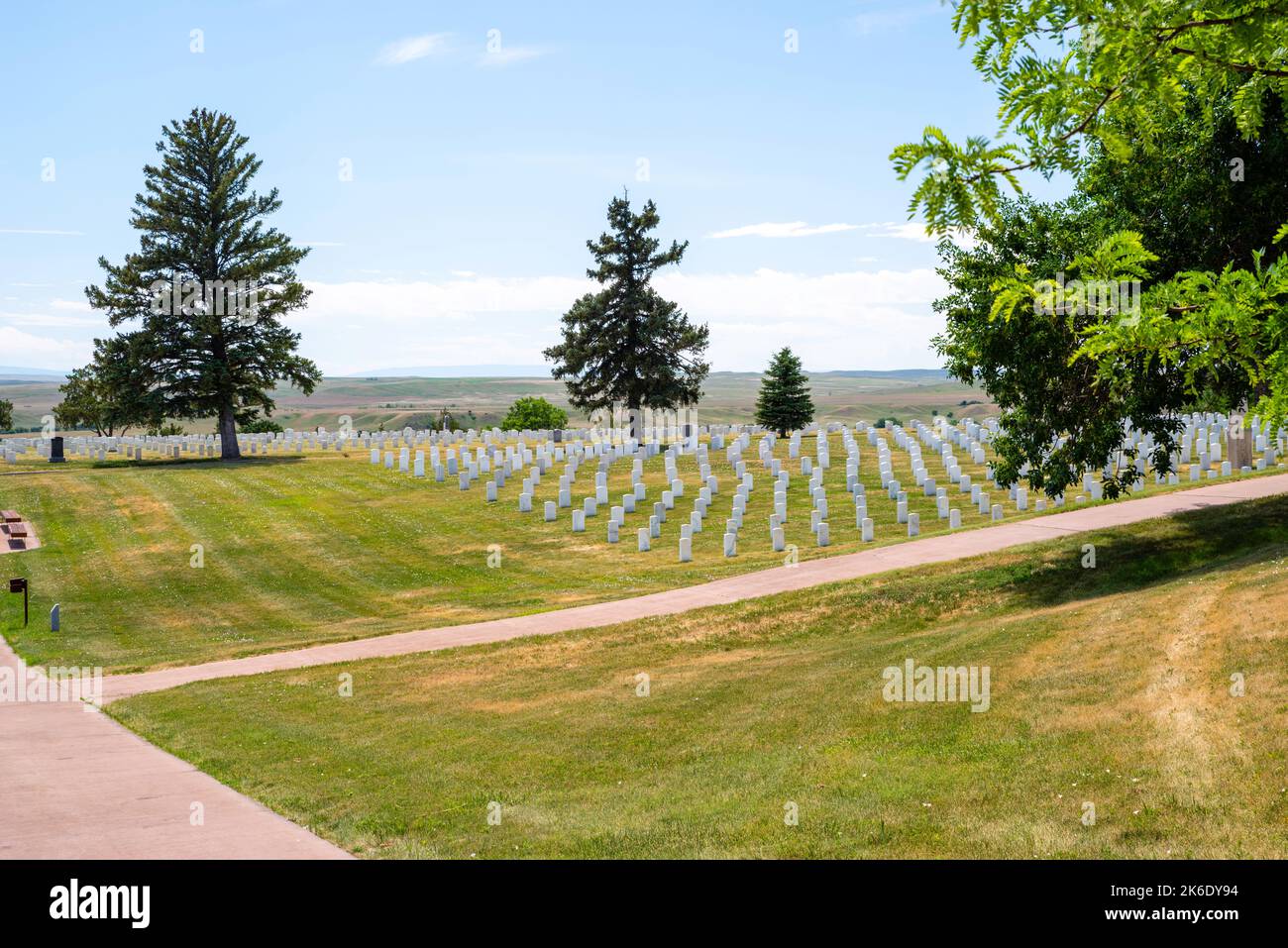 Cemetery of the Little Bighorn Battlefield National Monument on a