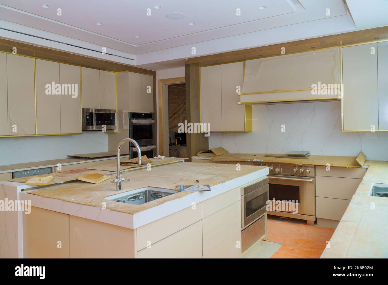 Installing kitchen beautiful furniture drawer to new house