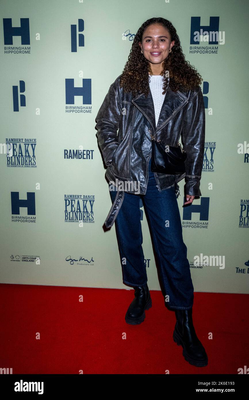 London, UK.  13 October 2022. Jessica Plummer at the London opening of Rambert’s Peaky Blinders: The Redemption of Thomas Shelby at Troubadour Wembley Park Theatre.  The show runs to 6th November 2022.  Credit: Stephen Chung / EMPICS / Alamy Live News Stock Photo