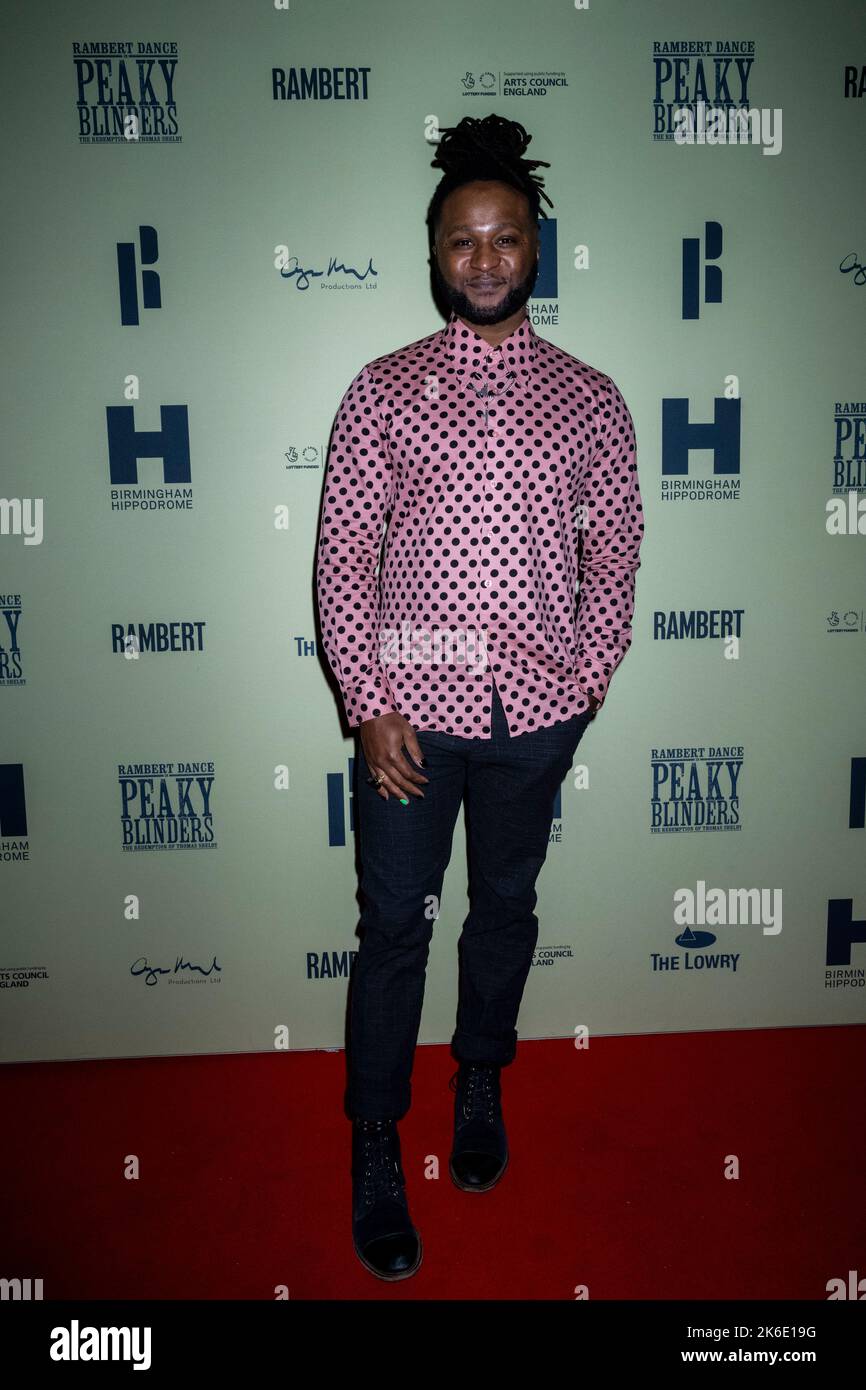 London, UK.  13 October 2022. Roman GianArthur at the London opening of Rambert’s Peaky Blinders: The Redemption of Thomas Shelby at Troubadour Wembley Park Theatre.  The show runs to 6th November 2022.  Credit: Stephen Chung / EMPICS / Alamy Live News Stock Photo