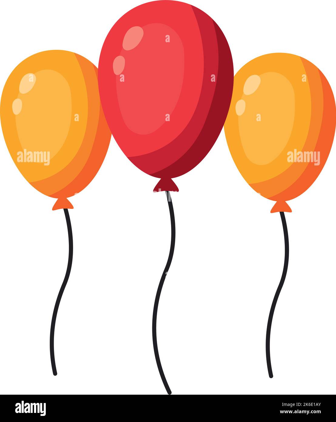 three balloon helium floating icon Stock Vector Image & Art - Alamy