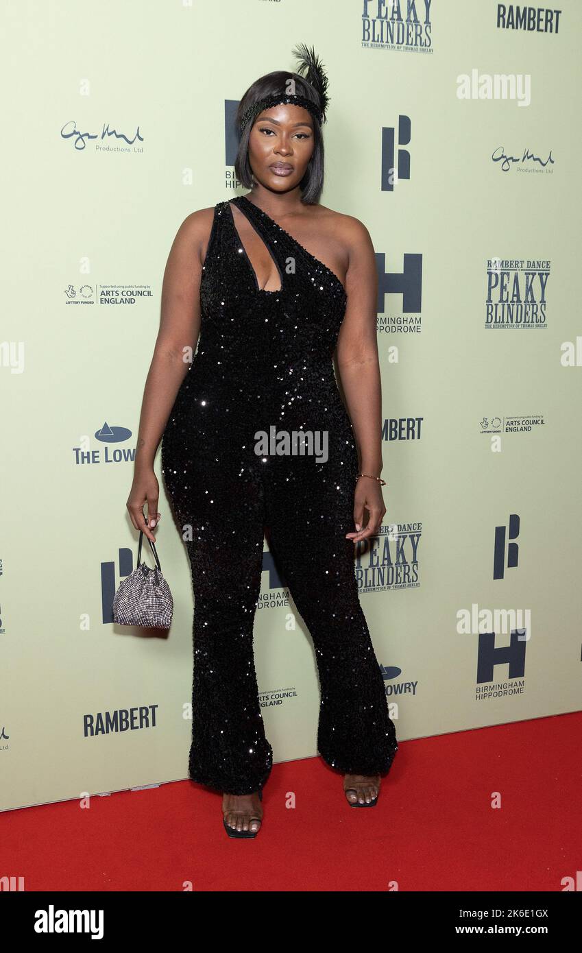Dymund attending the opening night of Rambert's Peaky Blinders: The Redemption of Thomas Shelby, at Troubadour Wembley Park Theatre in London. Picture date: Thursday October 13, 2022. Stock Photo