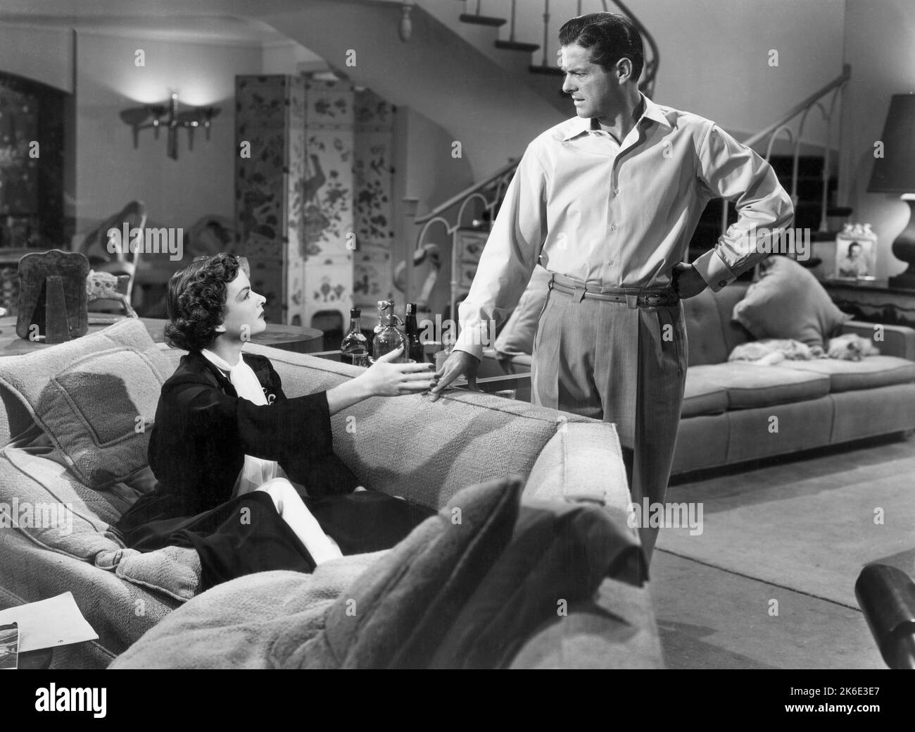 Joan Bennett, Robert Cummings, on-set of the Film, 