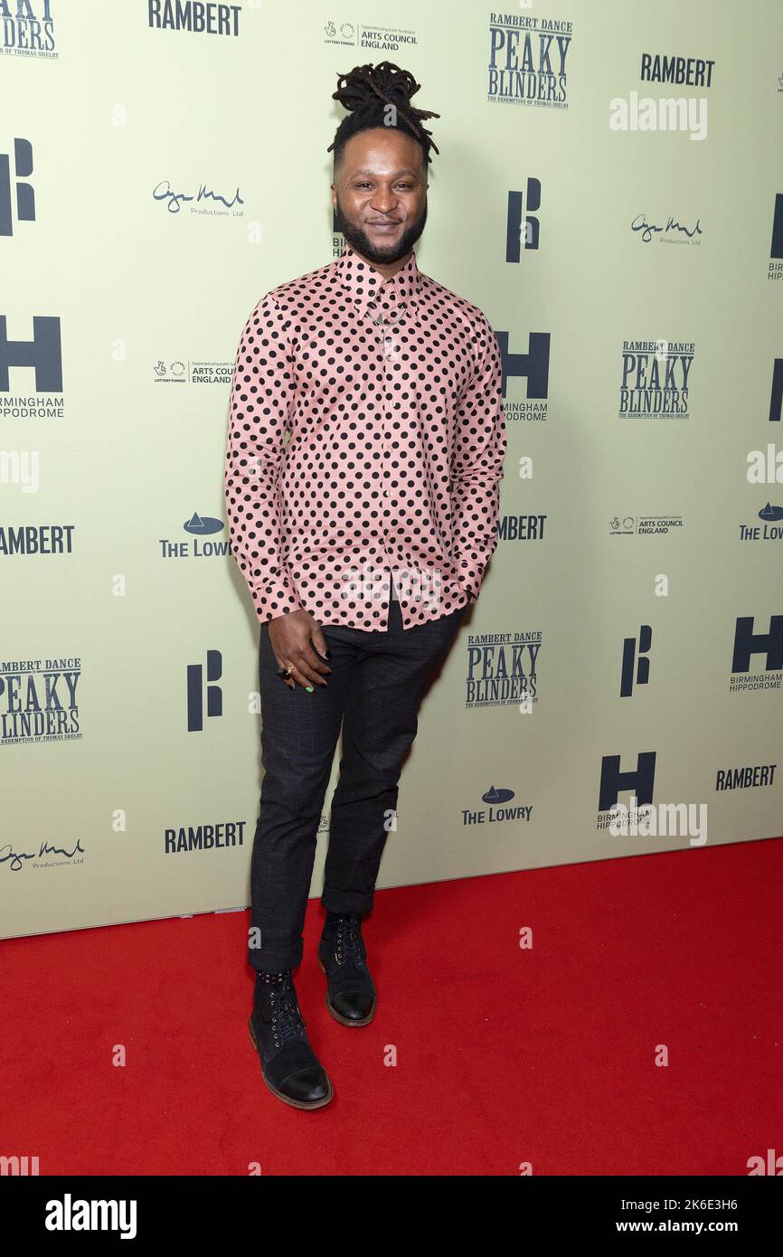 Roman GianArthur attending the opening night of Rambert's Peaky Blinders: The Redemption of Thomas Shelby, at Troubadour Wembley Park Theatre in London. Picture date: Thursday October 13, 2022. Stock Photo