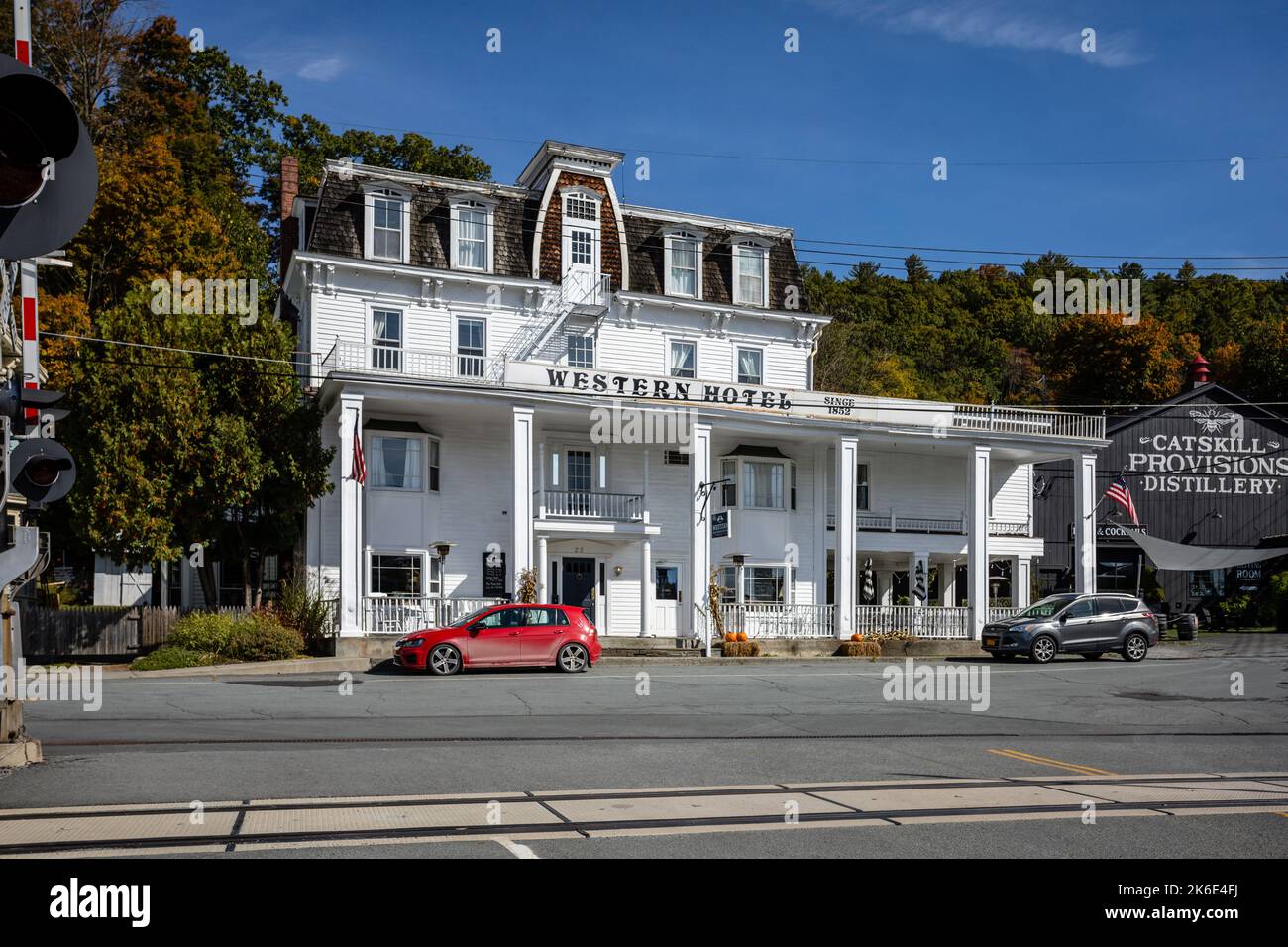 Callicoon, NY / USA October 12, 2022 Historic Western Hotel on a