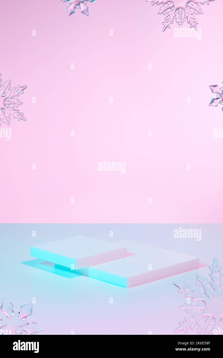Pink winter christmas scene hi-res stock photography and images - Alamy
