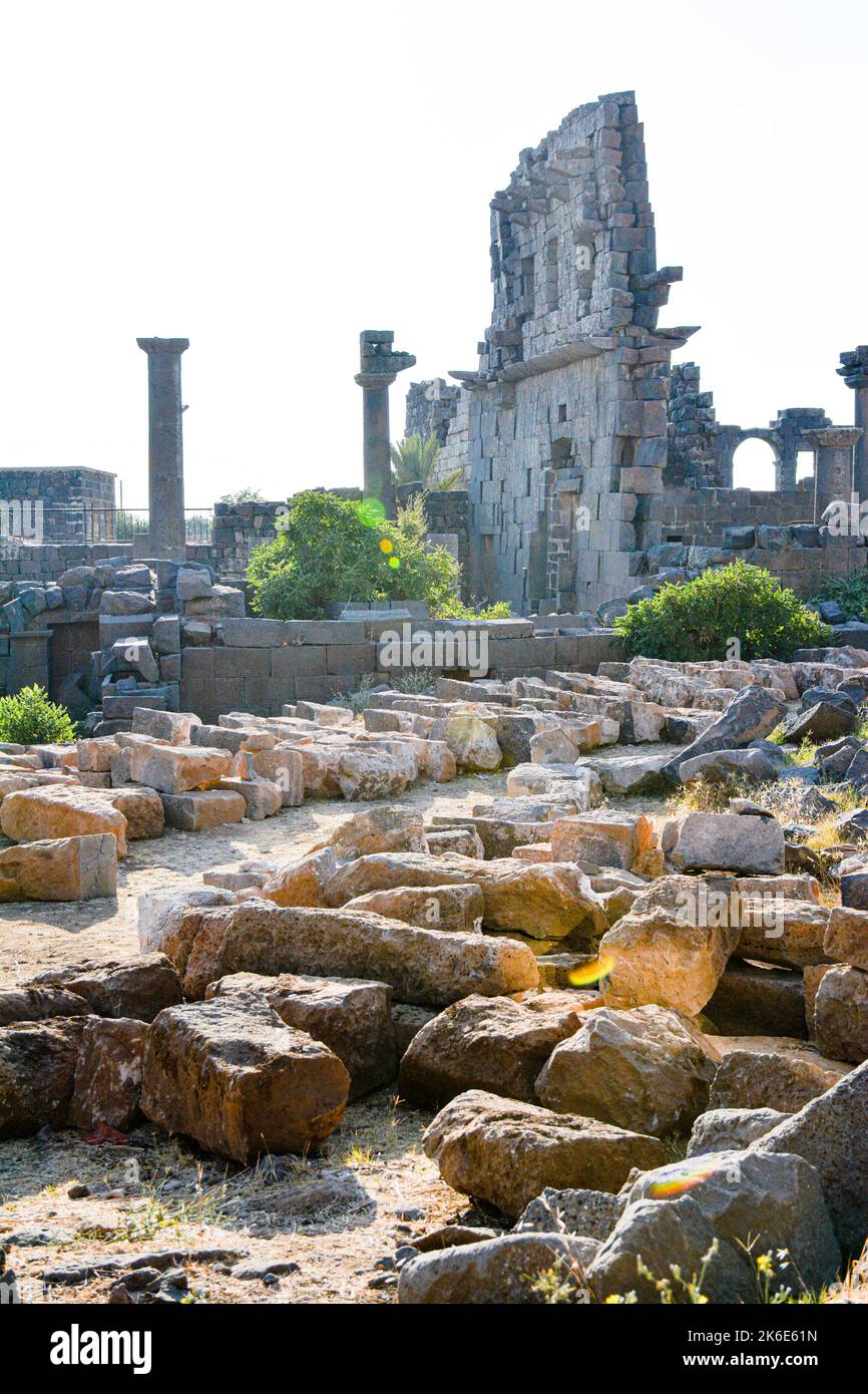 Stone Newspaper Rome A heap of ruined stone walls on the ground of an ancient Roman building ...