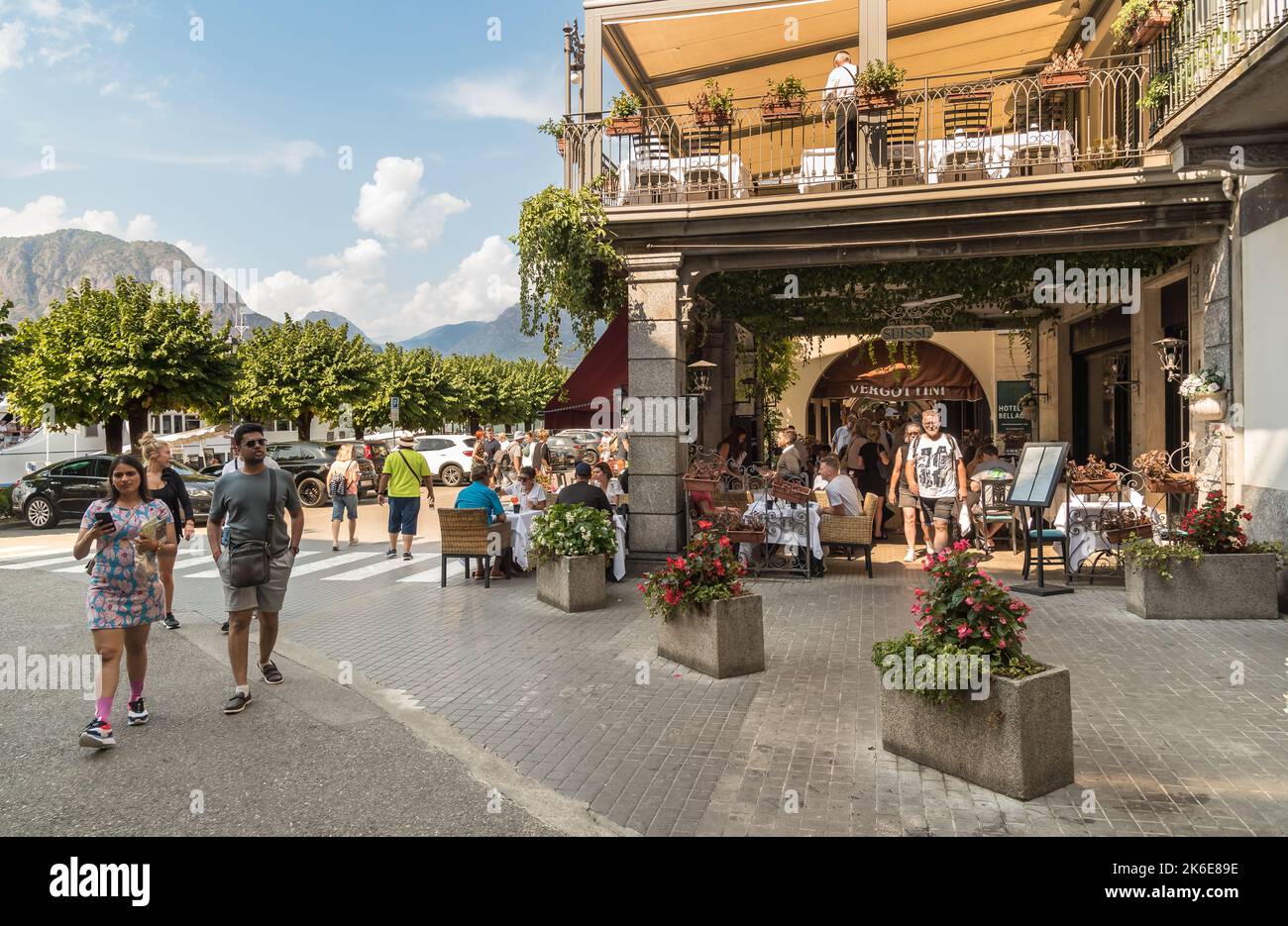 Bellagio, Lombardy, Italy September 5, 2022 People visiting the
